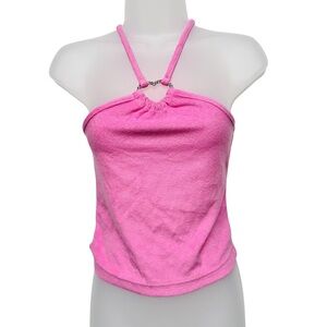 2/$20   Sugar Thrillz Pink Heart Halter Neck Tank Top